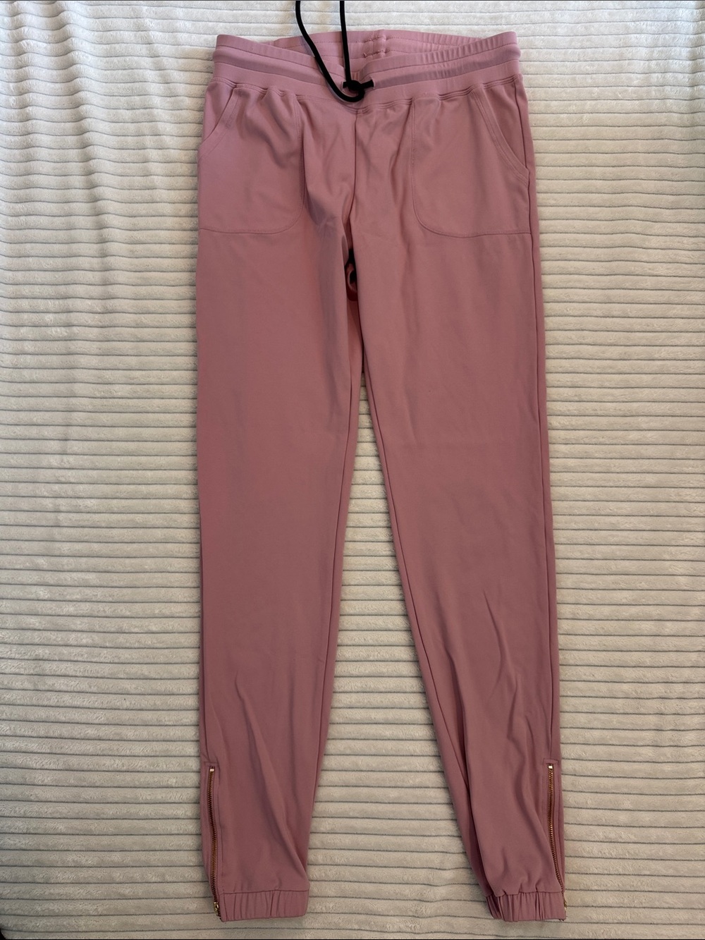 ZYIA Dusty Rose Active Jogger Pants with Black Drawstring
